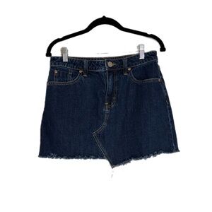 BDG distressed asymmetrical denim miniskirt